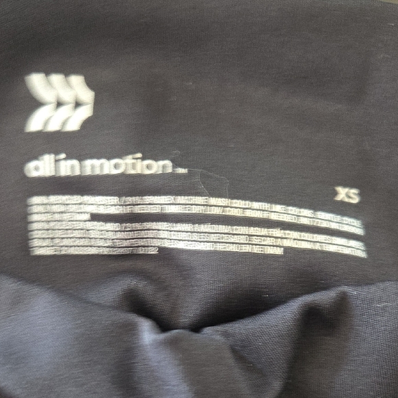 2 PAIRS all in motion XS Black High-Rise Performance Leggings NEW WITH TAGS - Picture 3 of 4